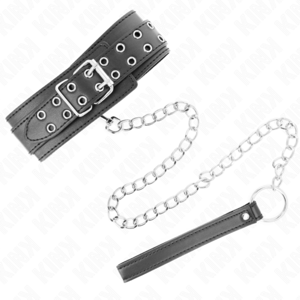 kink---collar-con-correa-65-cm-hebillas-plateadas-ajustable-33-46-cm-x-5.5-cm-4