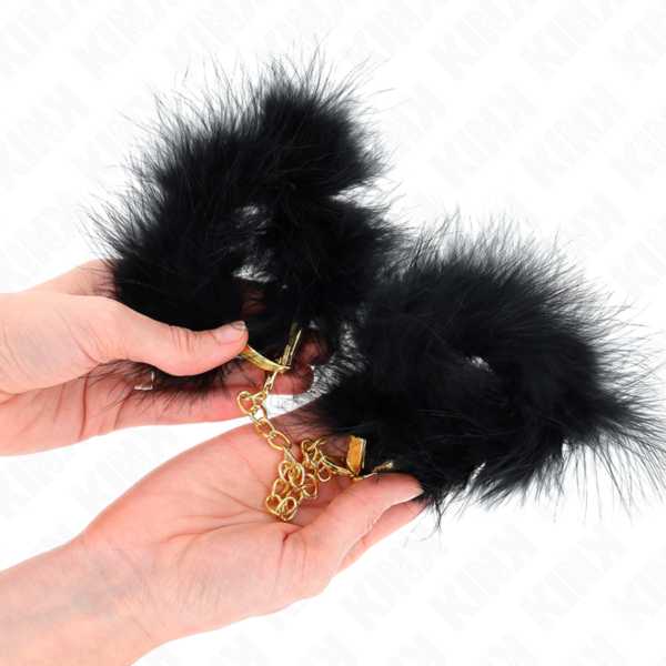 kink---esposas-de-plumas-negro-con-cadena-dorada-modelo-2-2