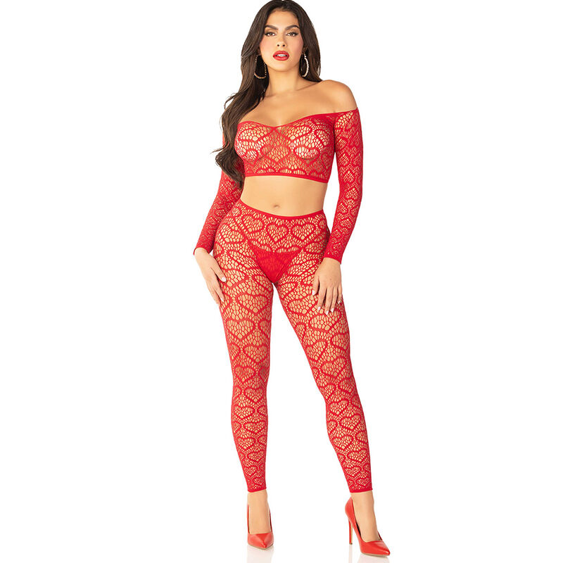 leg-avenue---crop-top-+-medias-rojo-talla-Única-0
