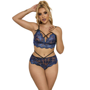 subblime---954062-sujetador-+-panties-encaje-azul-s/m-0
