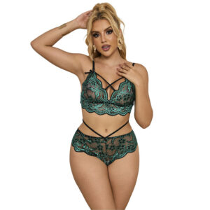 subblime---954086-sujetador-+-panties-encaje-verde-s/m-0