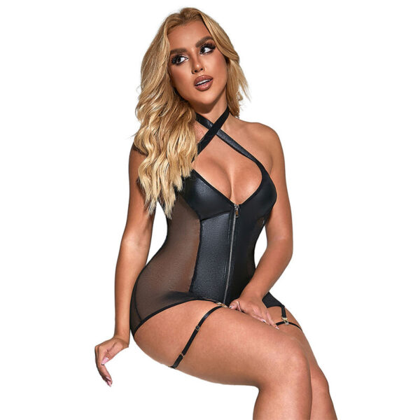 subblime---954444-vestido-sexy-de-rejilla-cuero-negro-s/m-2