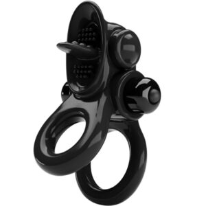 pretty-love---passionate-ring-doble-anillo-vibrador-+-estimulador-clÍtoris-negro-0