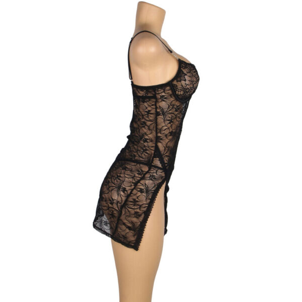 subblime---954185-babydoll-de-encaje-con-tirantes-ajustables-negro-s/m-4