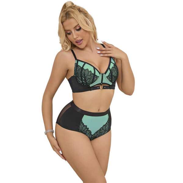 subblime---955557-conjunto-sujetador-con-cremallera-de-malla-de-charol-verde-s/m-1