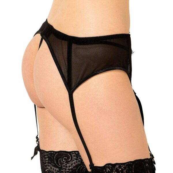 queen-lingerie---tanga-con-liguero-de-encajes-negro-s/m-2