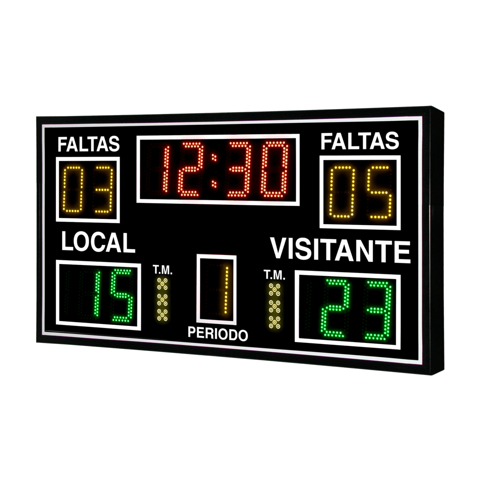 MARCADOR ELECTRÓNICO LED MULTI DEPORTE DÍGITO DE 20 CMS. BASIC / FALTAS