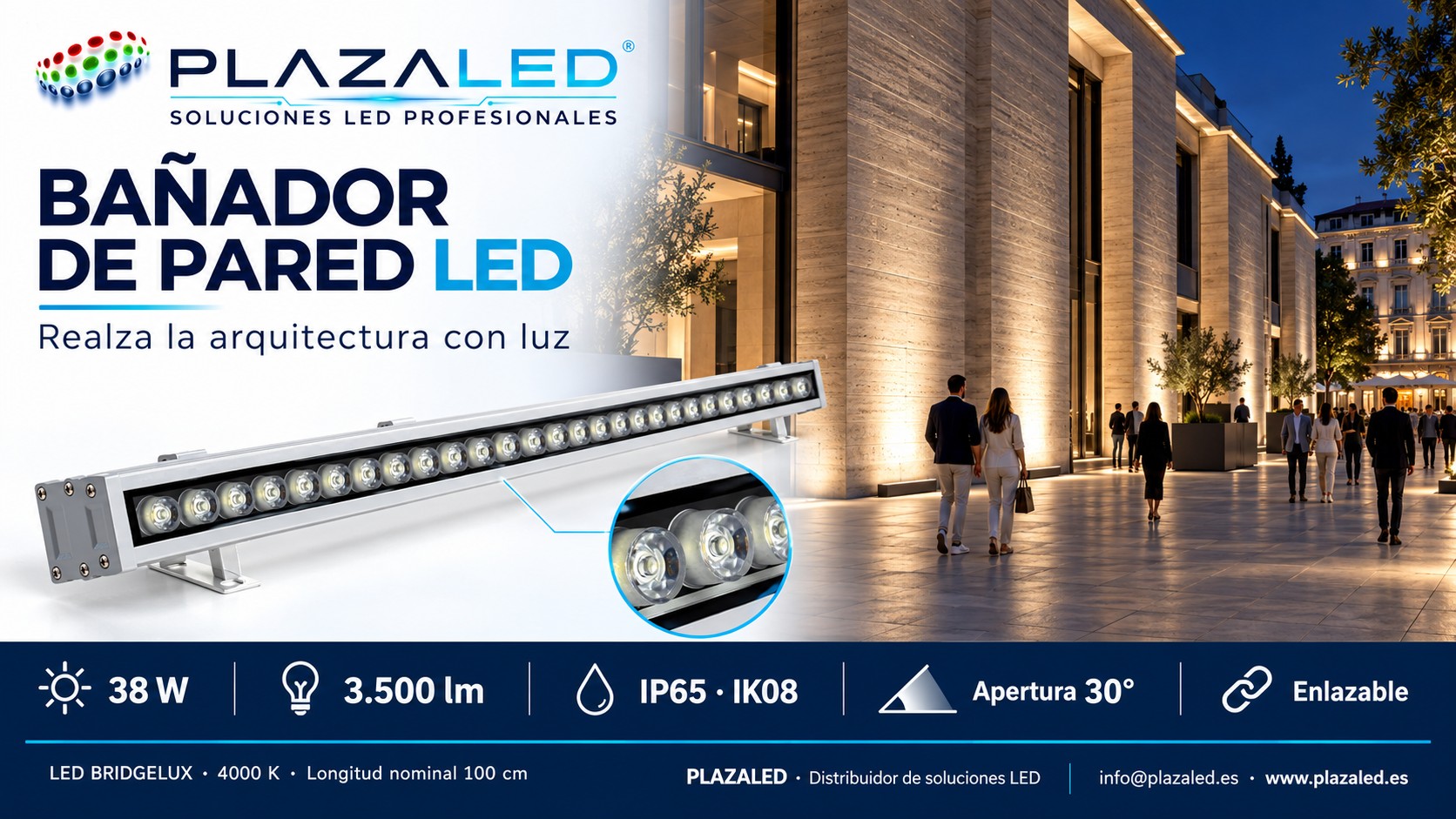 Bañador de pared LED 38W