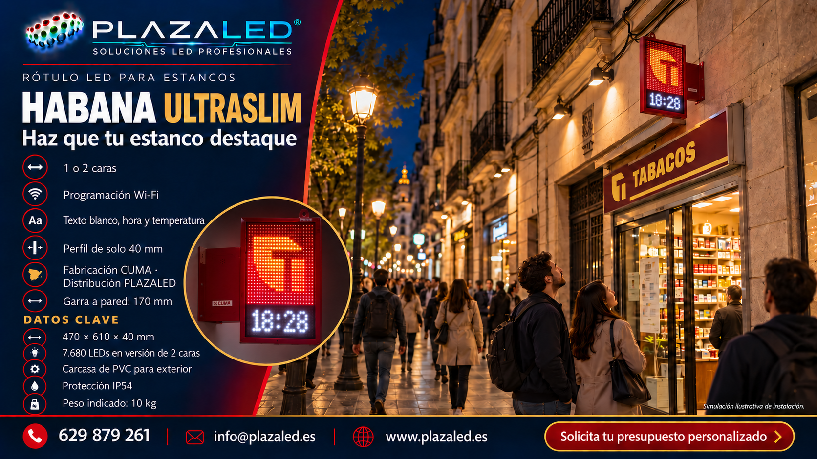 Rótulo de estanco modelo HABANA ULTRA SLIM